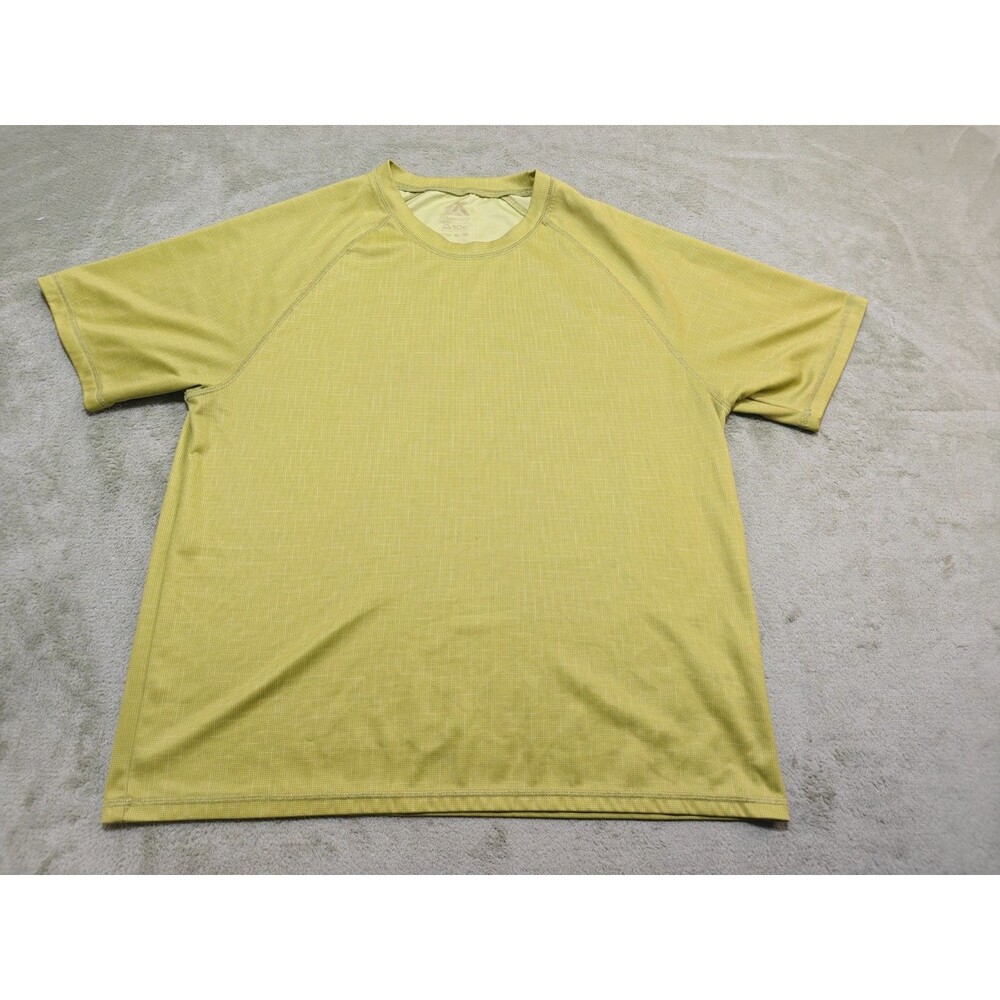 ZeroXposur Mens Tee XL Textured Hiking Gym Shirt Short Sleeve Green 46 Pit